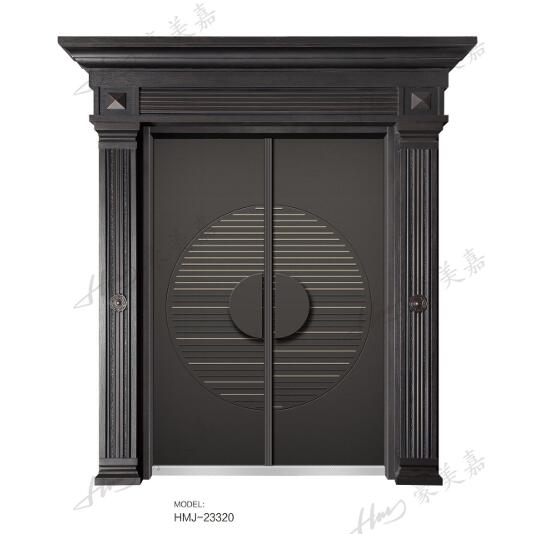 <?= 帶門頭門柱別墅大門 ?>